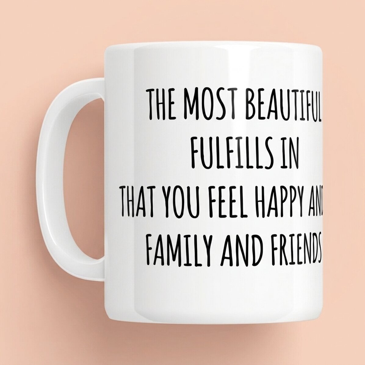 Personalised mug with text - Message for friends