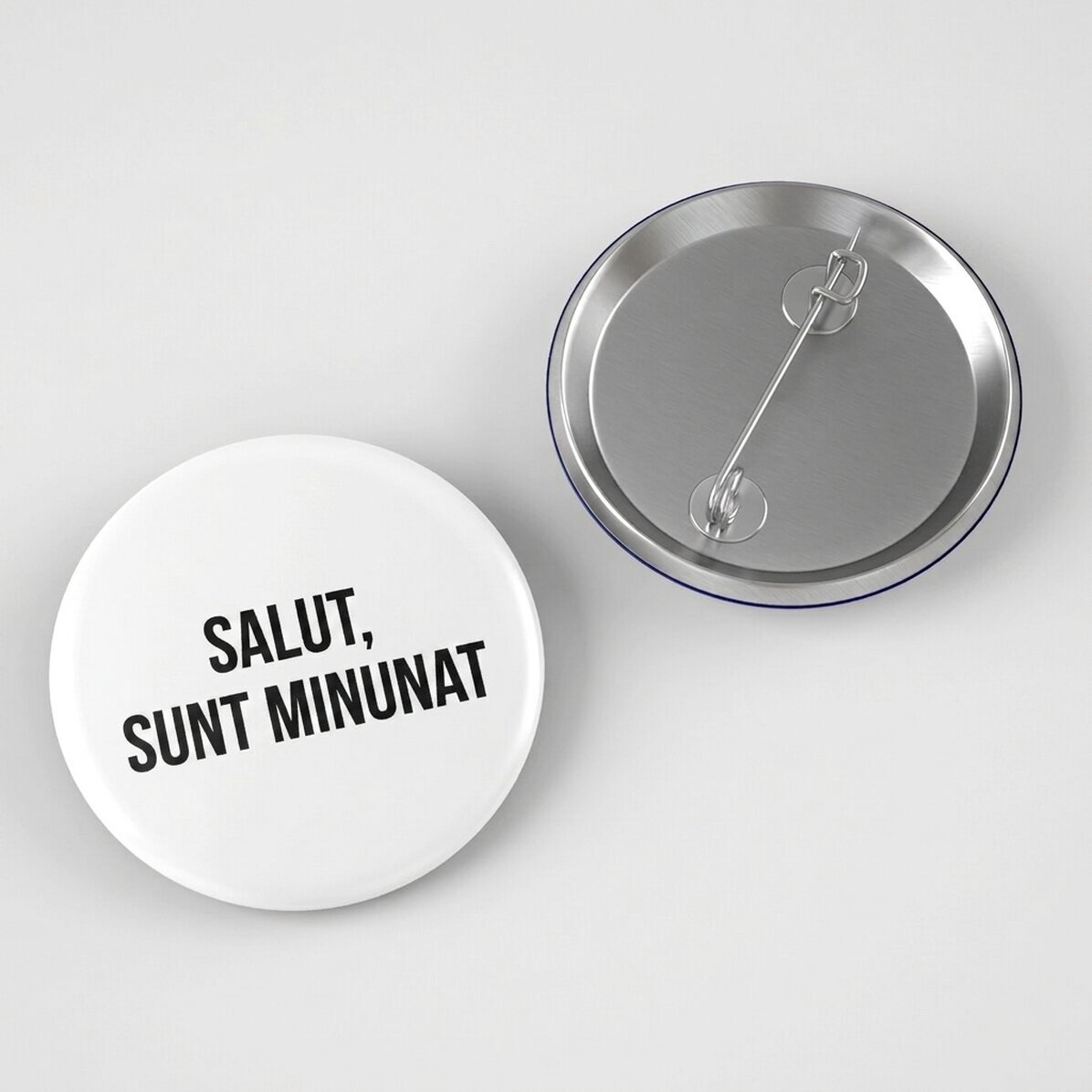 Personalised badge with text