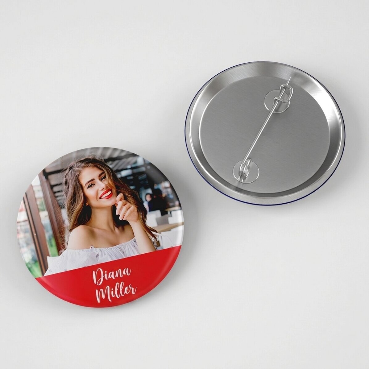 Personalised badge with photo and text - You