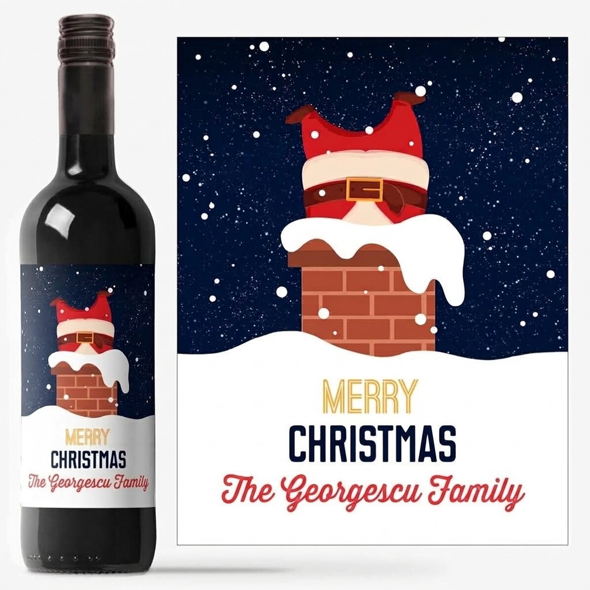 Personalised wine with text - Bottom