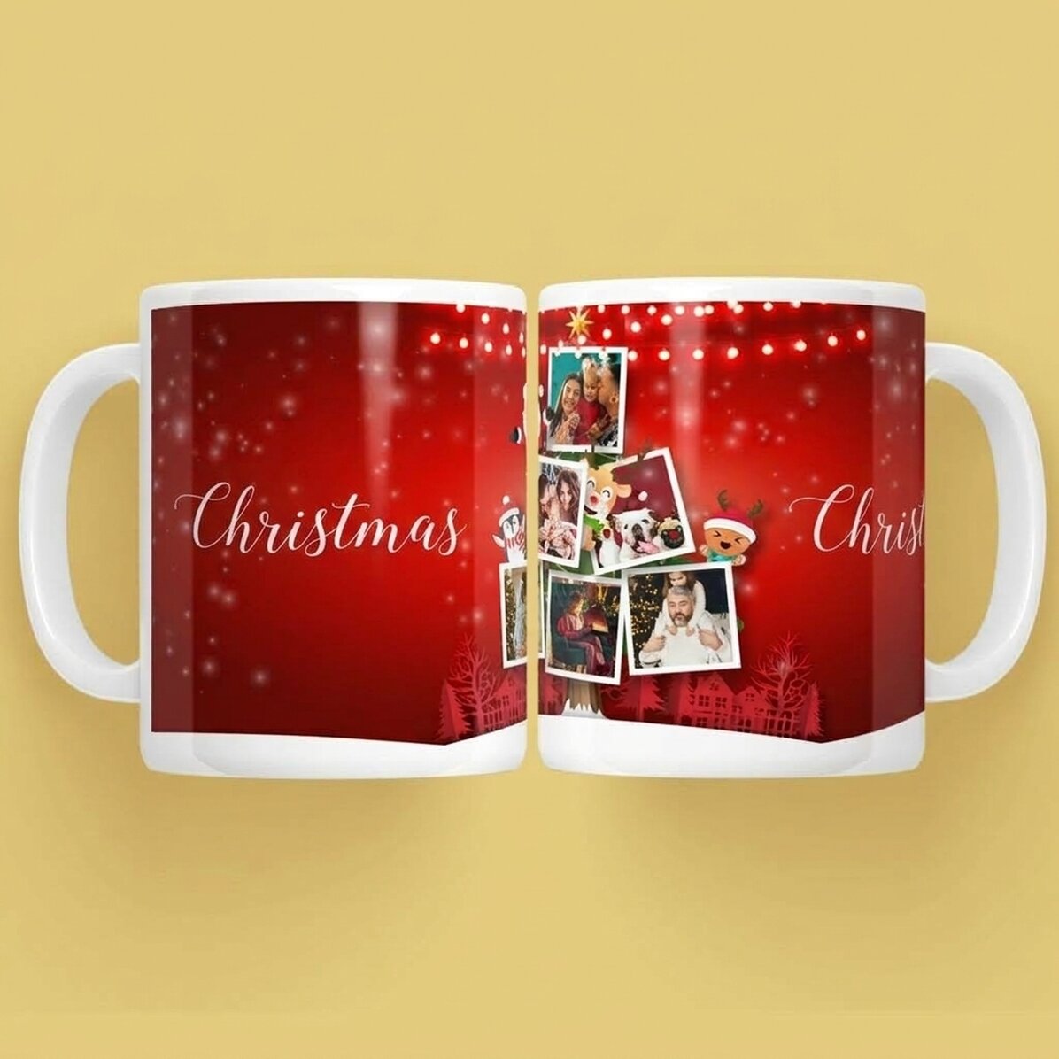 Personalised mug with 5 photos - Santa