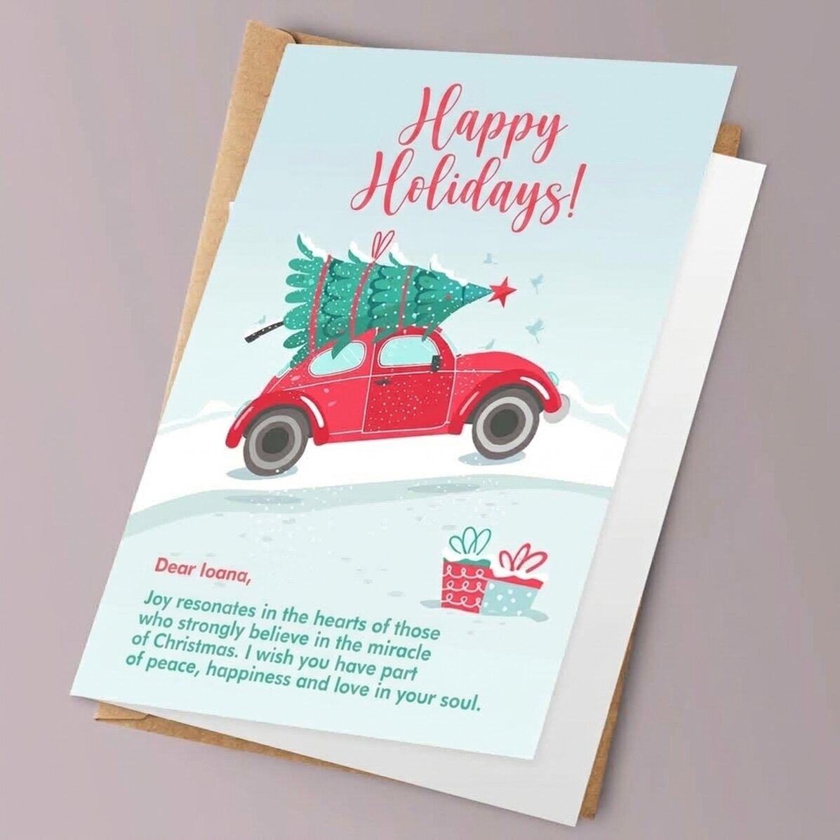 Personalised greeting card - Christmas preparations
