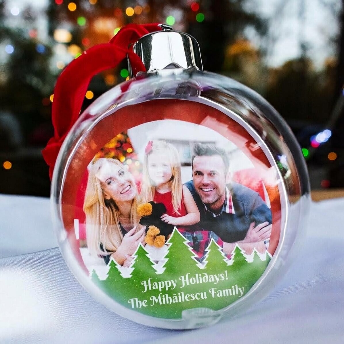 Personalised globe with photo and text - Braduti