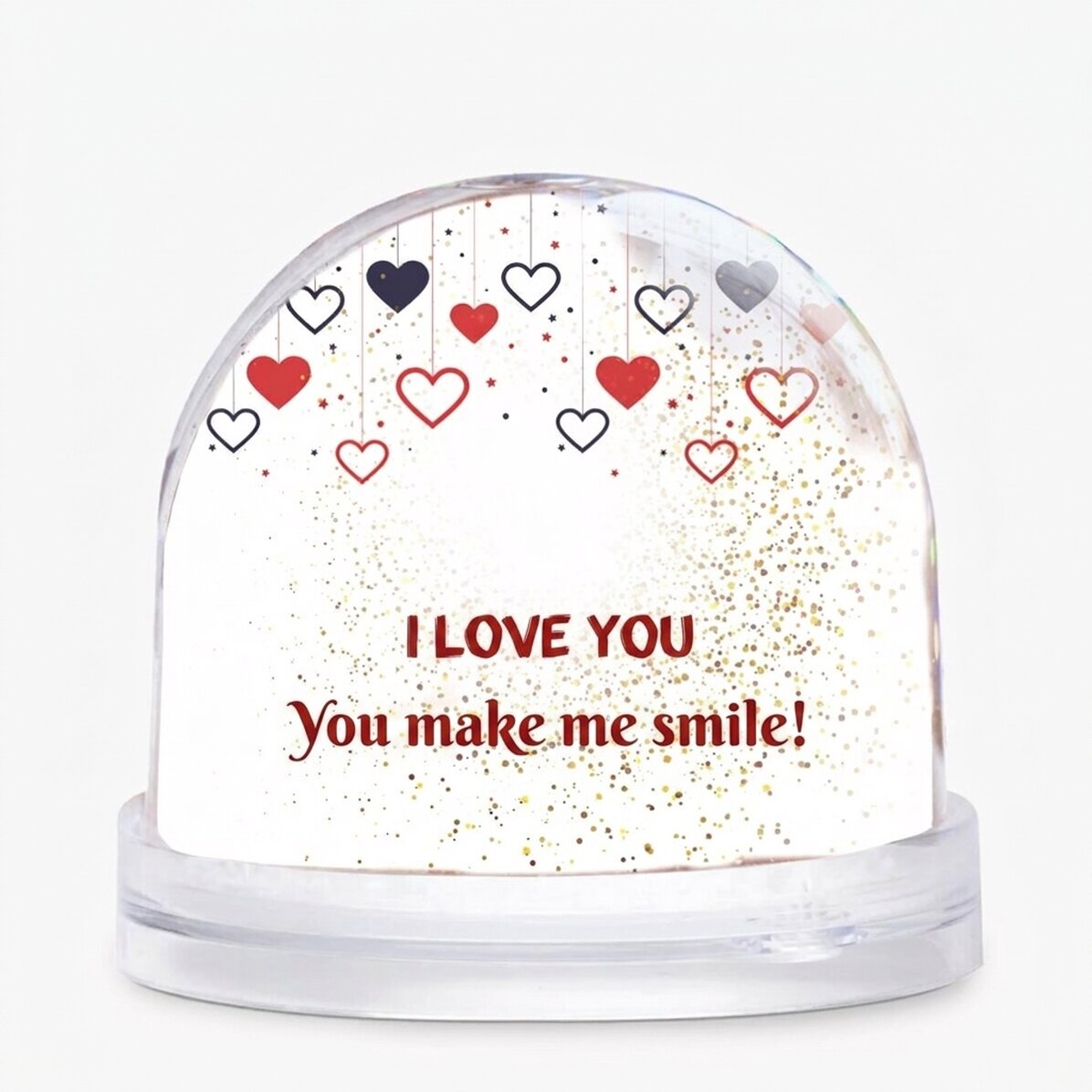 Personalised desk globe with photo and text - Love