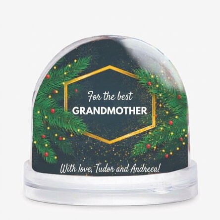 Personalised desk globe with photo and text - The Magic of Christmas