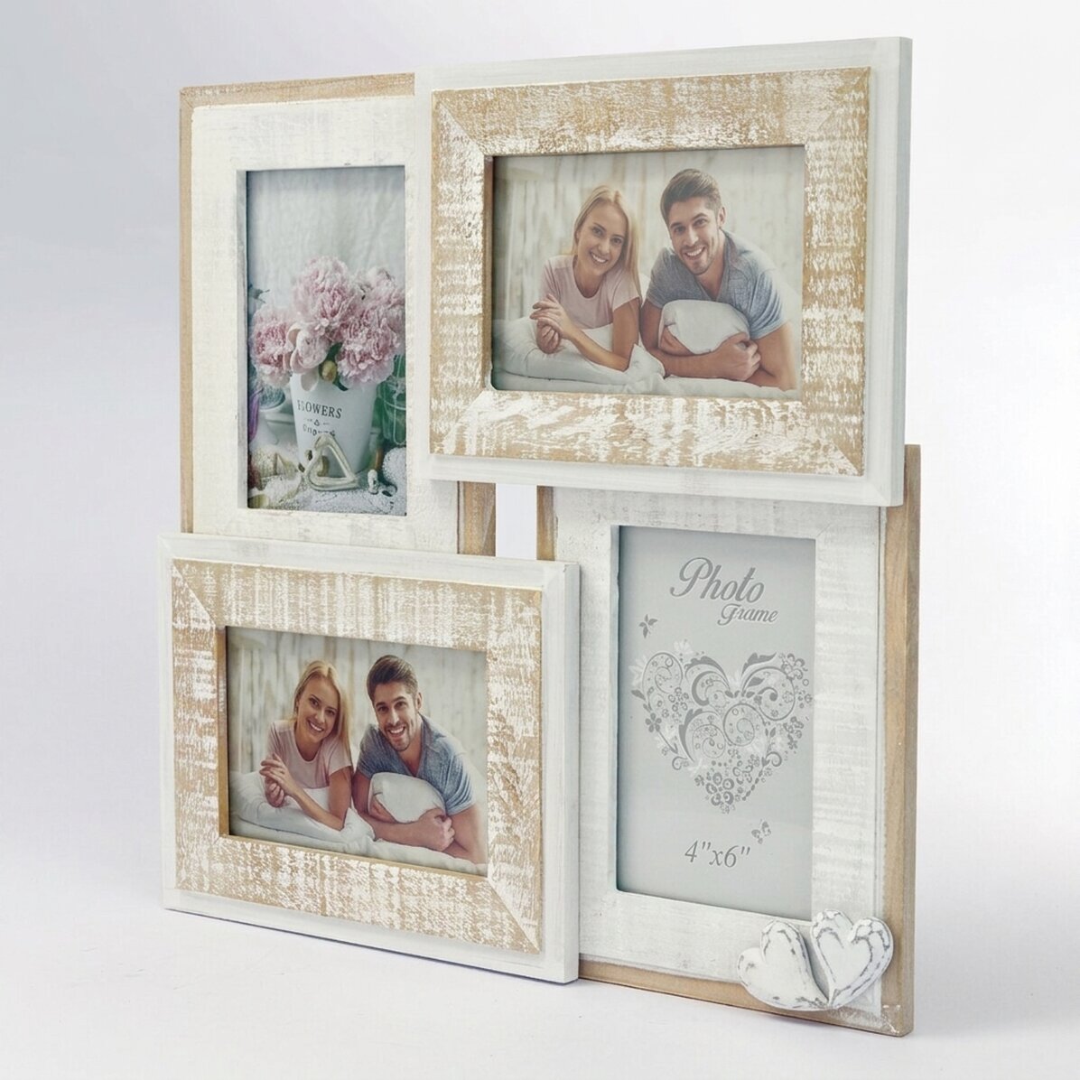 Photo frame with 4 pictures 35x35 cm - vintage model