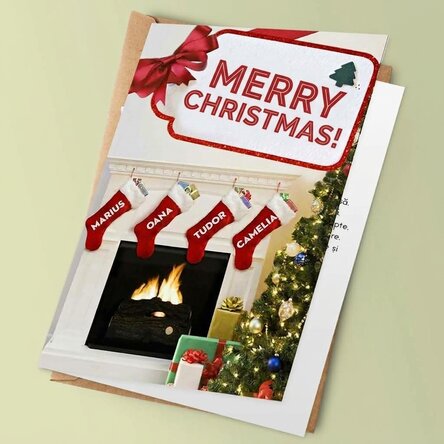 Personalised Christmas card - Our family