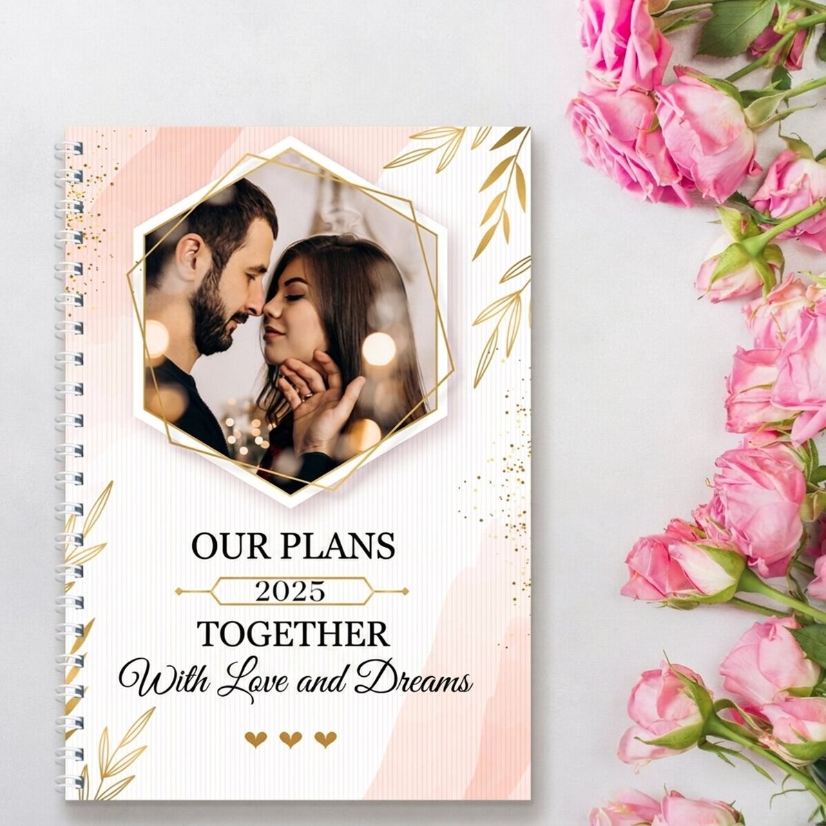 Personalised notebook with photo and text - Our plans