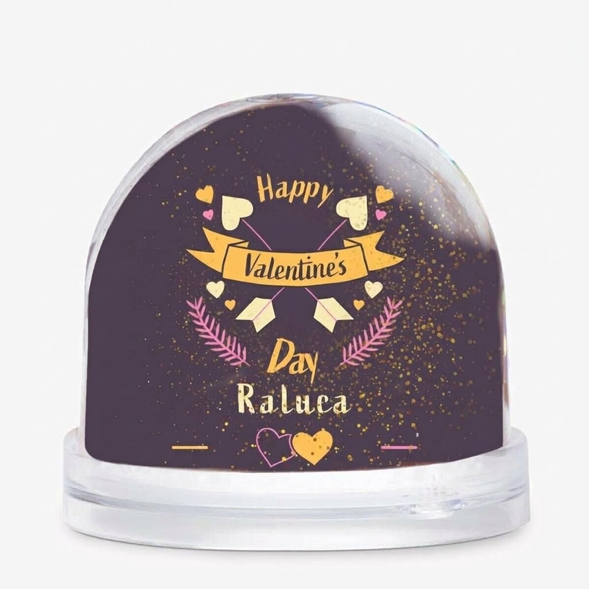 Personalised desk globe with photo and text - Valentine