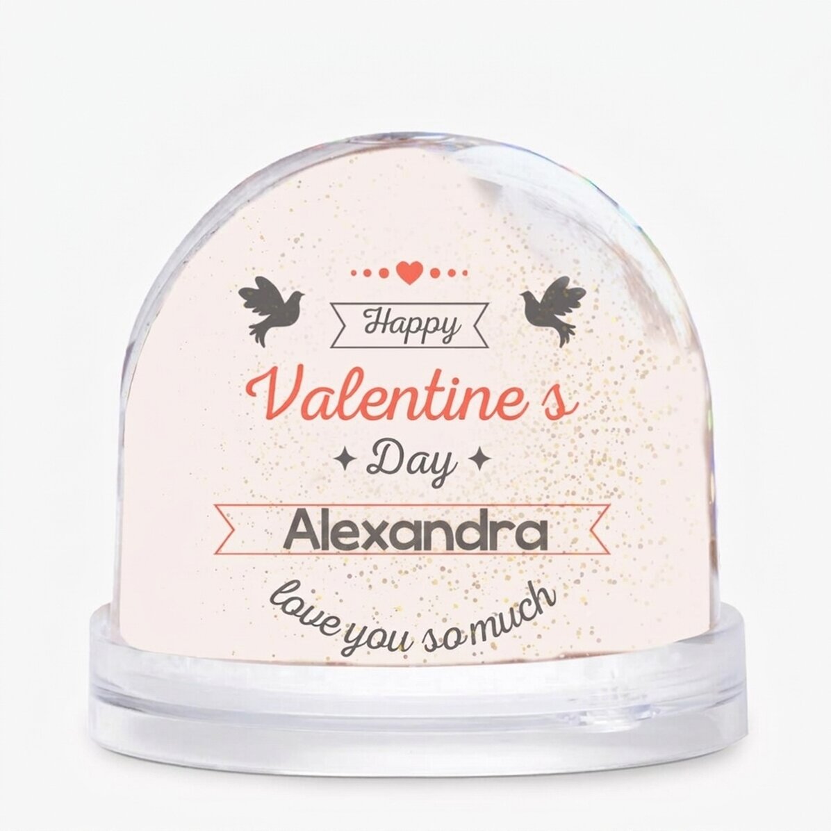 Personalised desk globe with photo and text - Love you so much