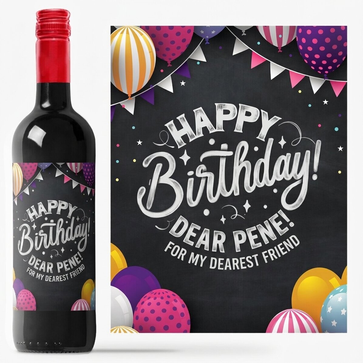 Personalised wine - Happy Birthday To You