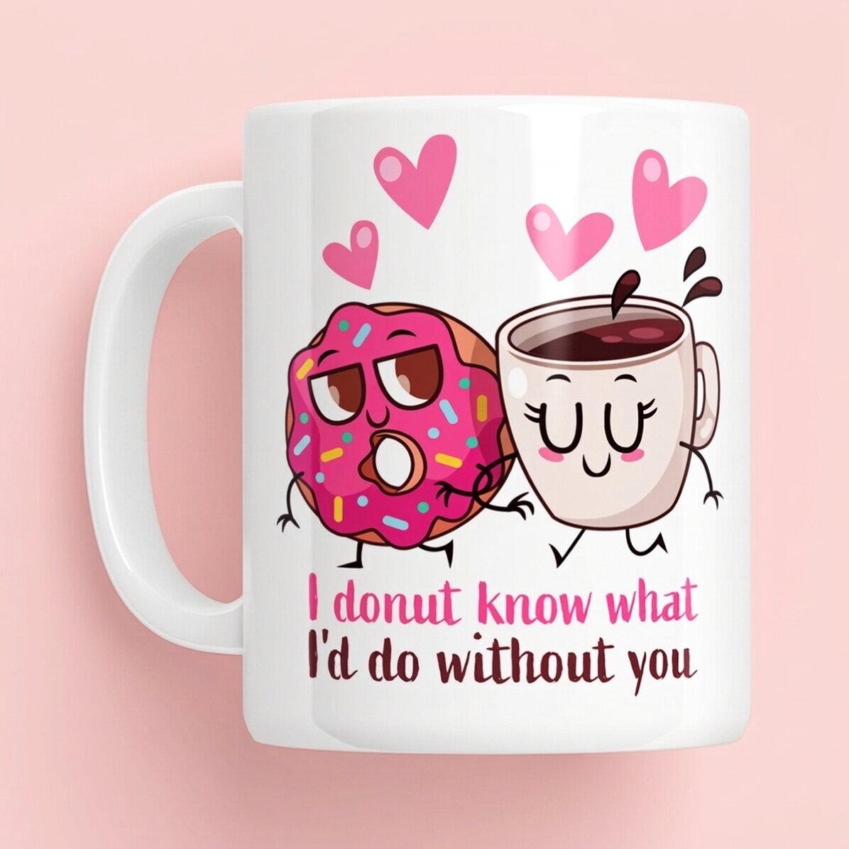 Personalised mug with name - Doughnut Love