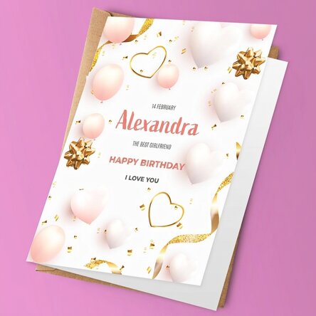 Personalised greeting card with text - Anniversary