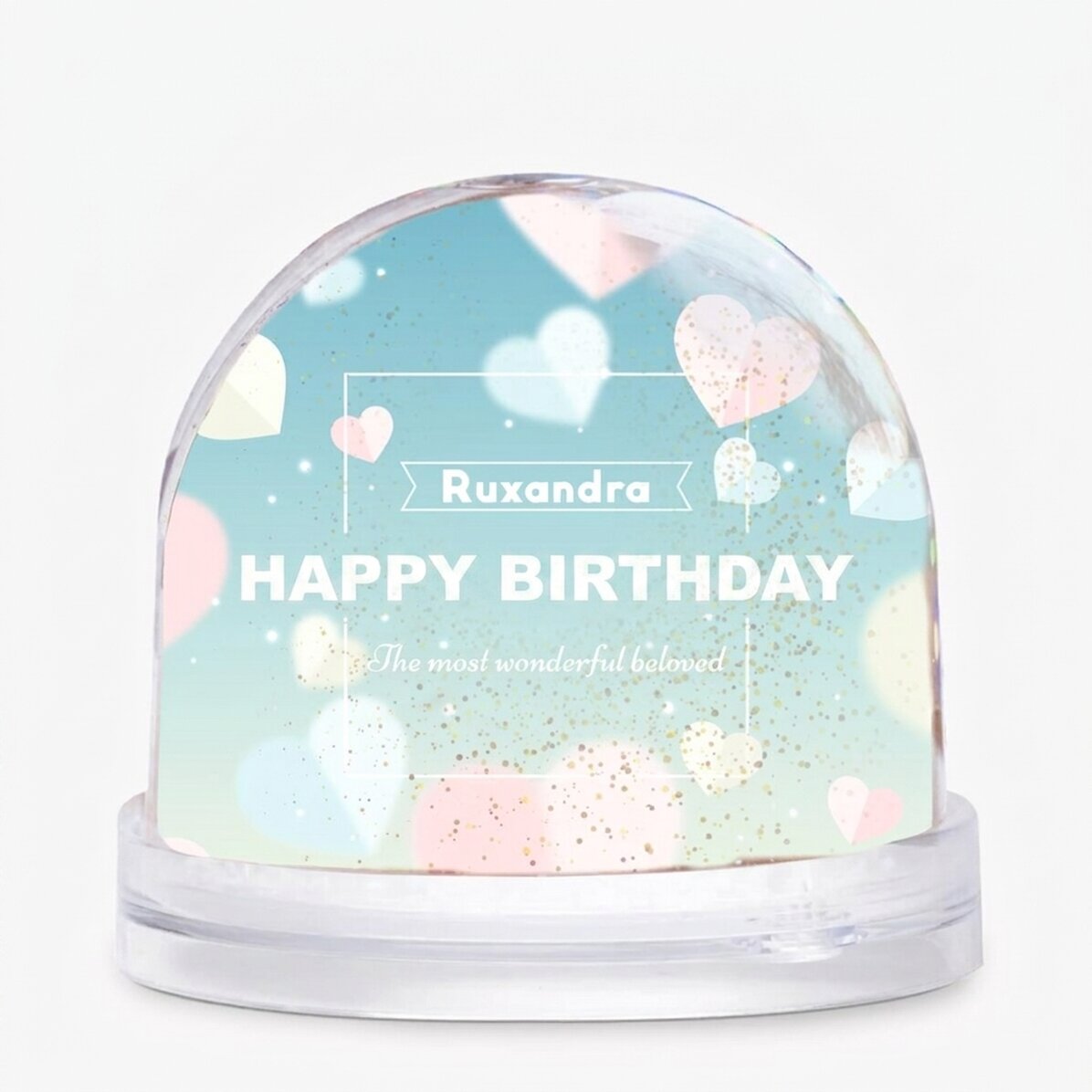 Personalised desk globe with photo and text - The most wonderful girlfriend!