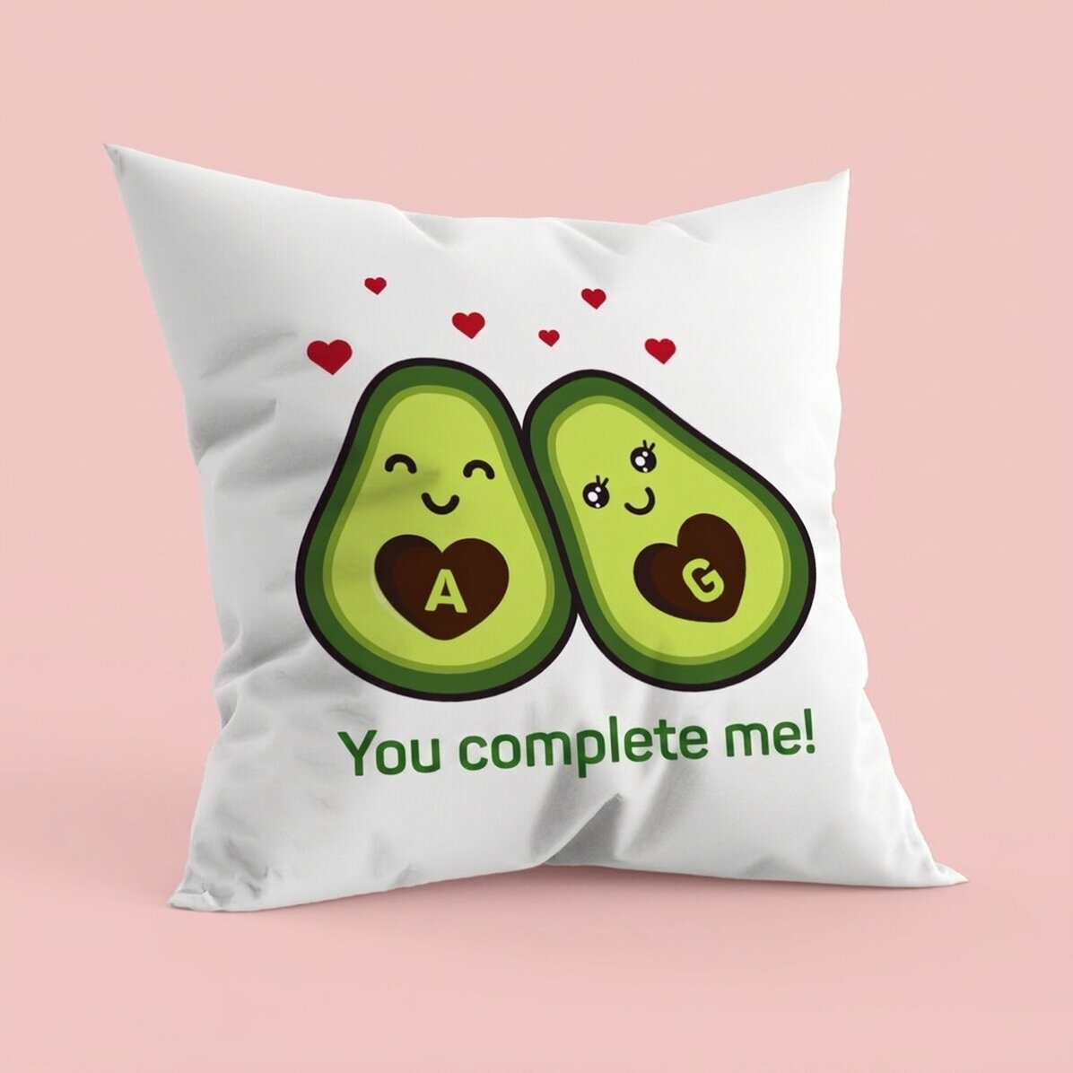 Personalised cushion with text - Avocado love