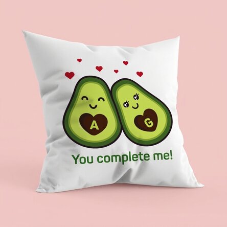 Personalised cushion with text - Avocado love