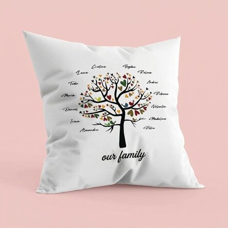 Personalised cushion with text - Our family