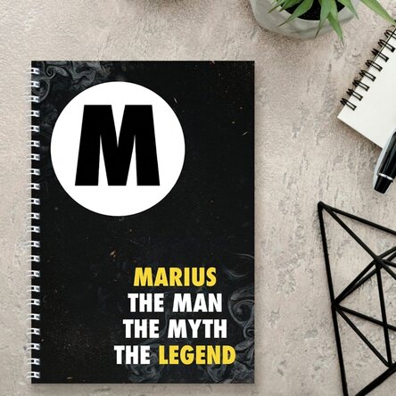 Personalised notebook with text - The Legend