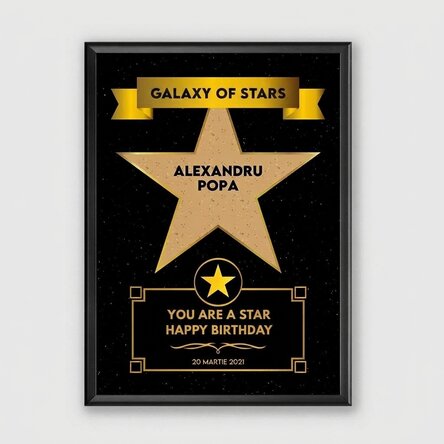 Personalised painting with text - Galaxy of stars