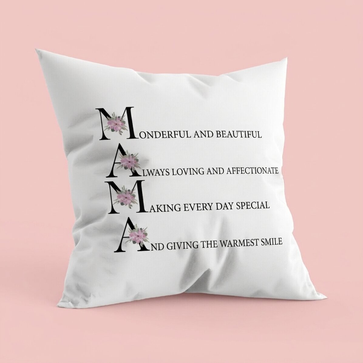 Personalised cushion with text - How is my mum?