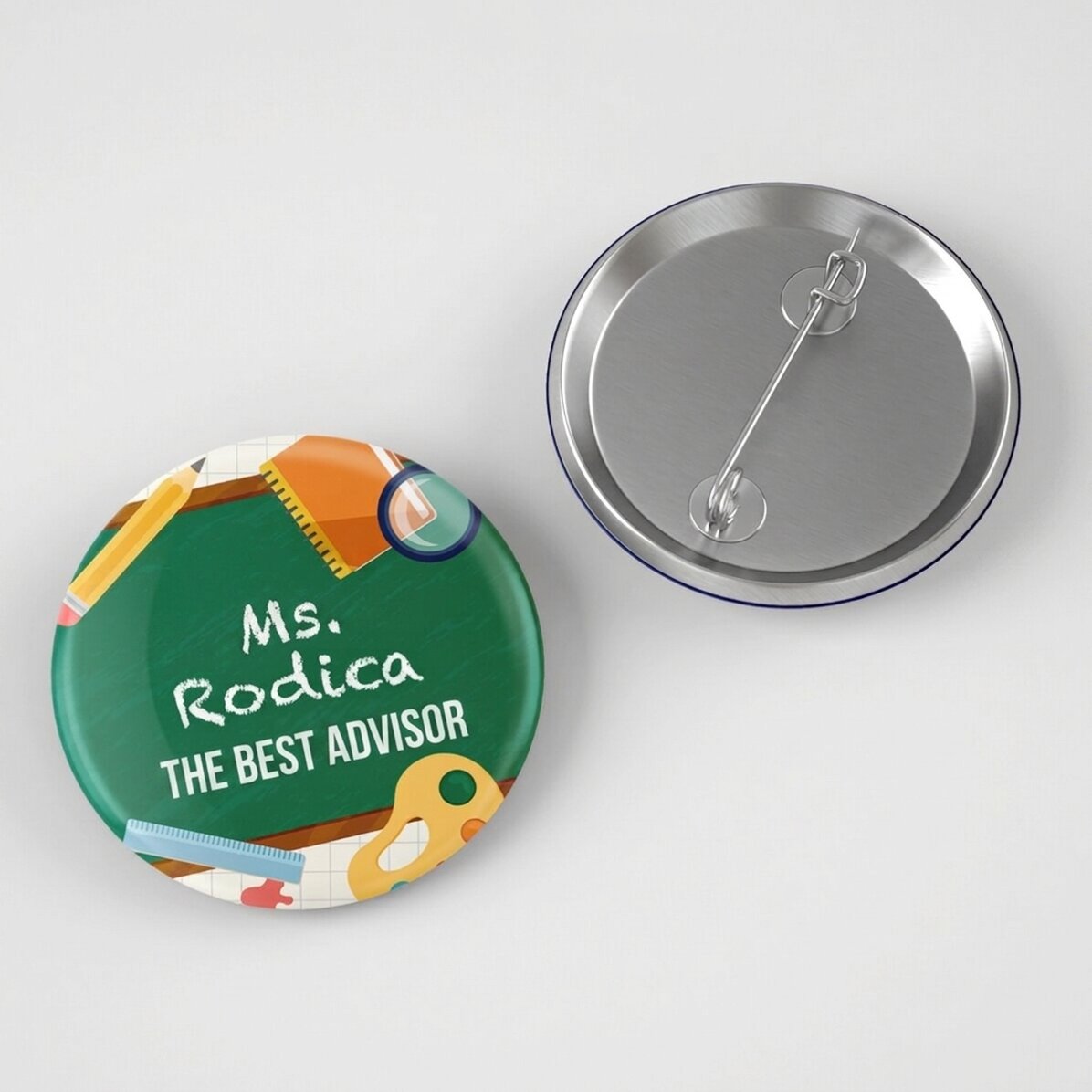 Personalised badge with text - Best teacher
