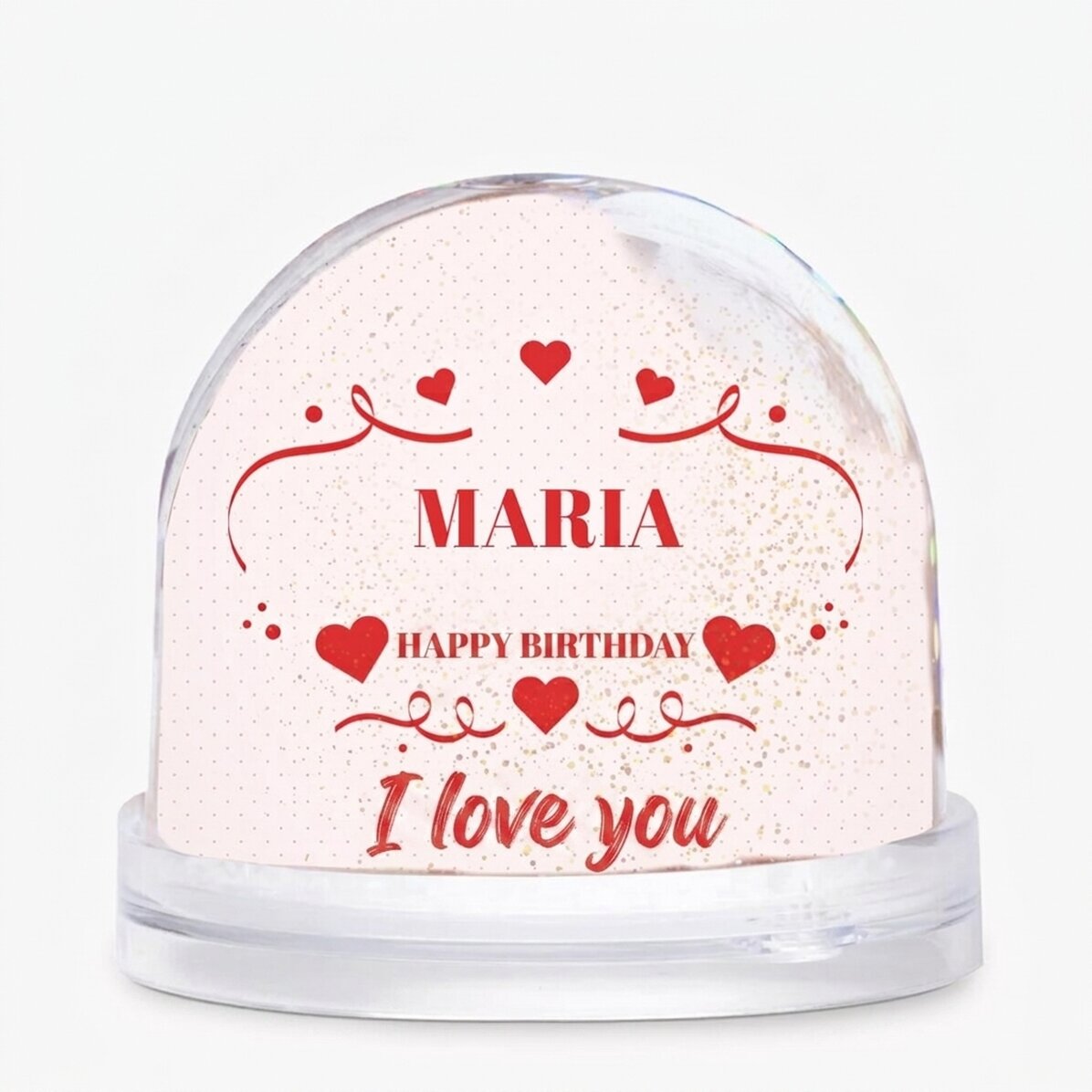 Personalised desk globe with photo and text - Celebration of love