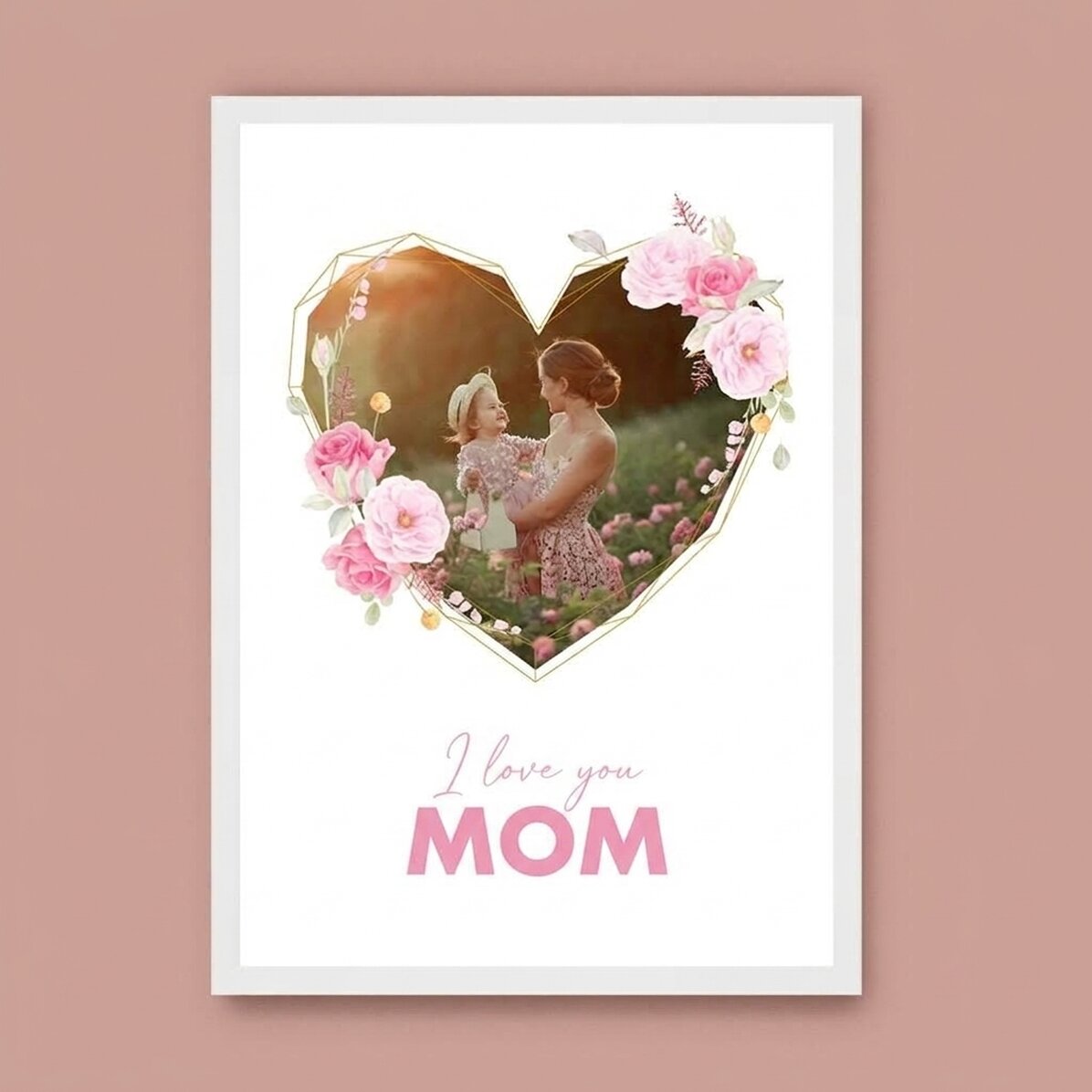 Personalised picture frame with photo and text - From my heart