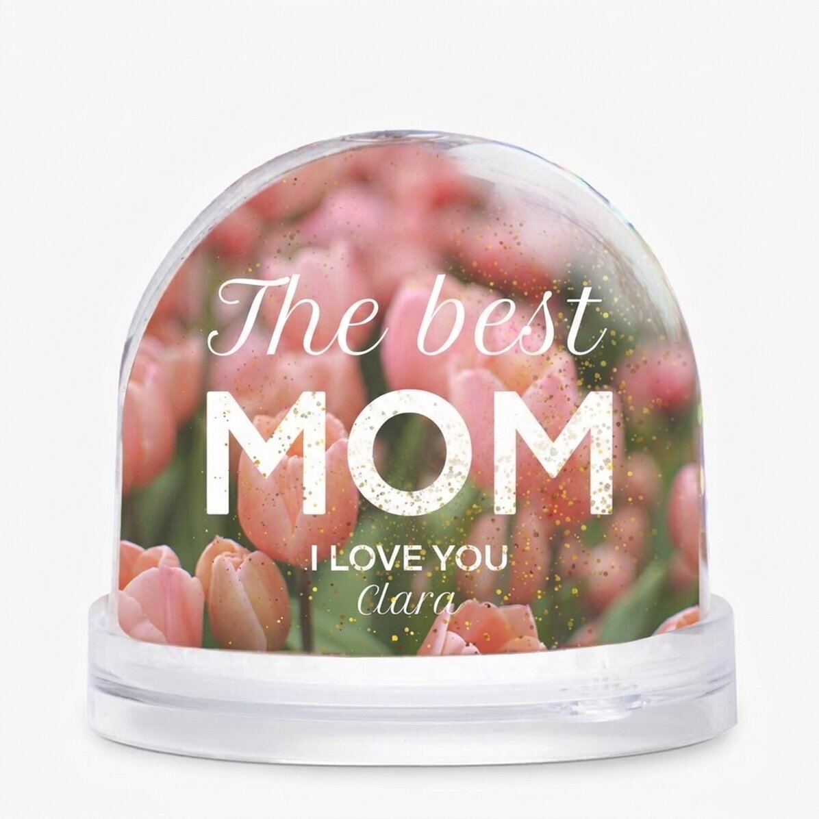 Personalised desk globe with photo and text - Best Mum