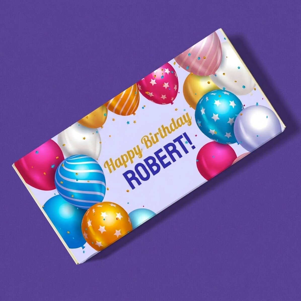 Personalised chocolate with text - Happy Birthday!