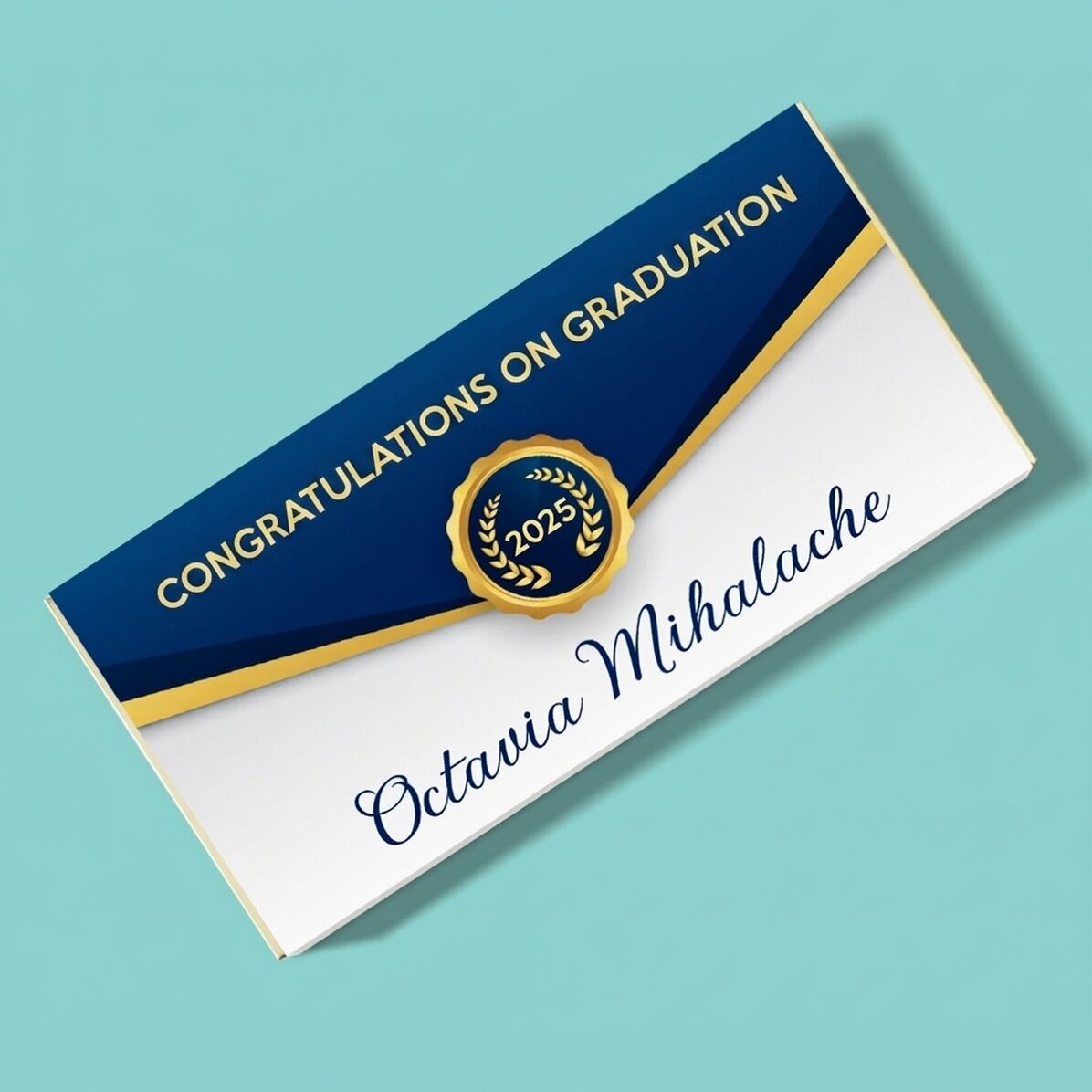 Personalised chocolate with text - Congratulations on your graduation