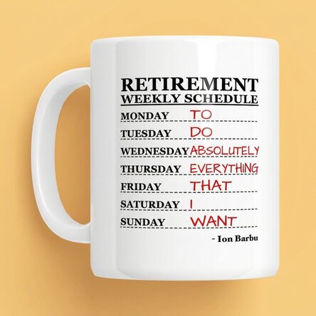 Personalised mug with text - Weekly schedule