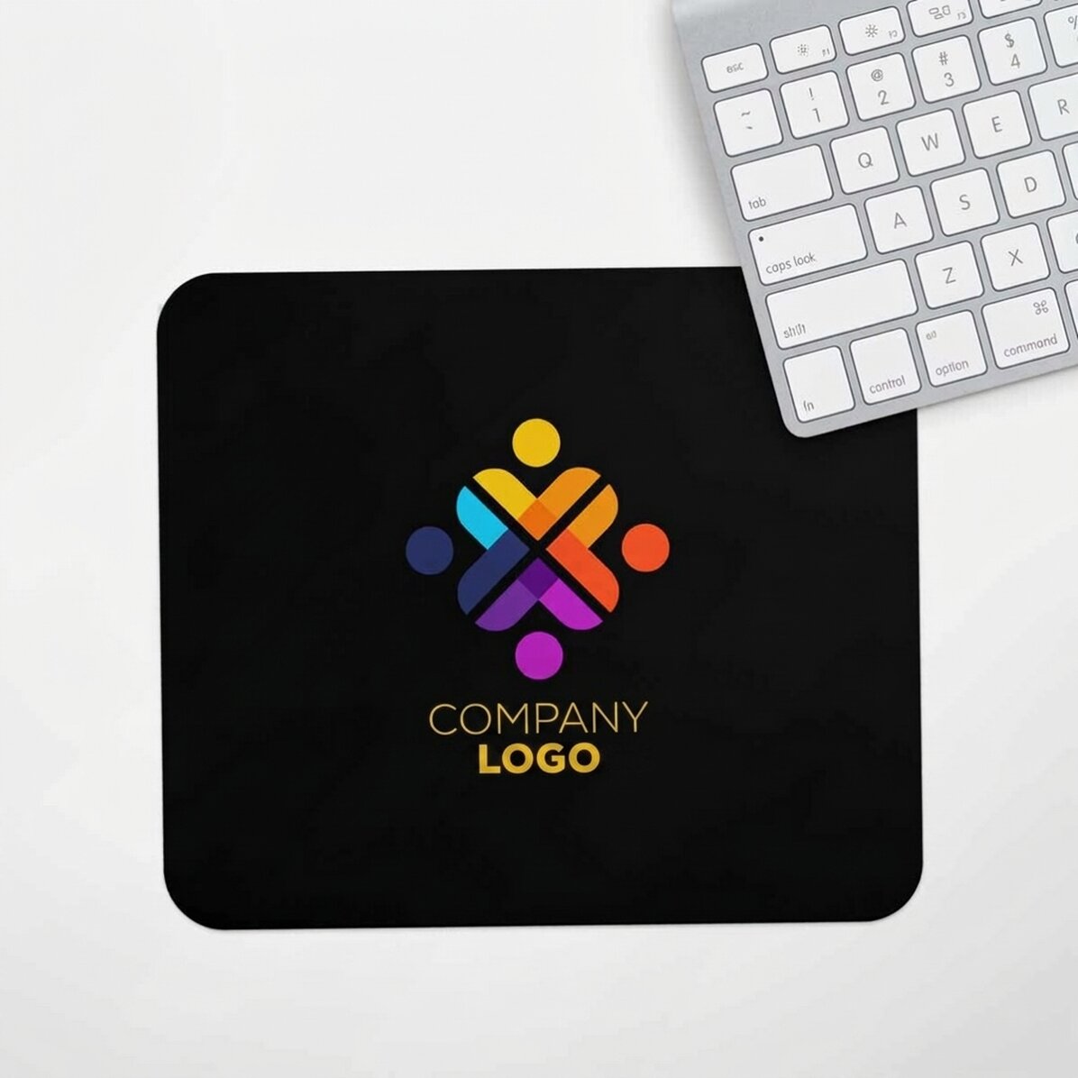 Customised mouse pad with logo