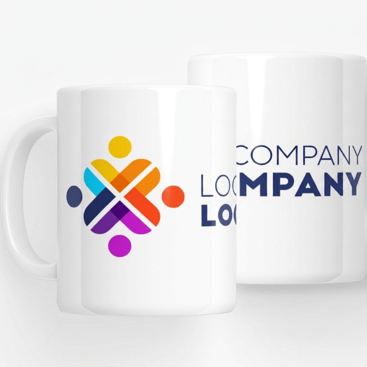 Personalised mug with logo