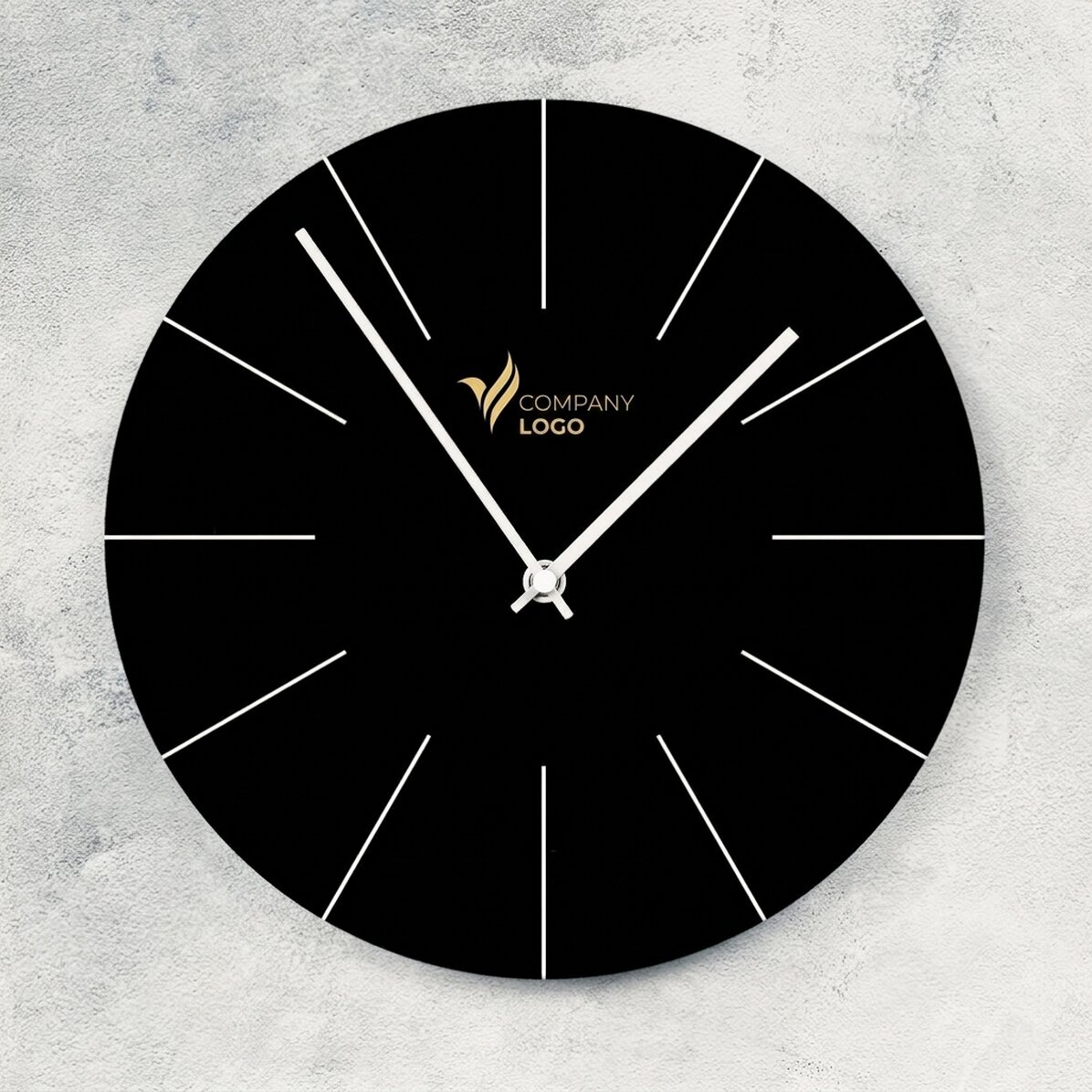 Personalised watch with logo - Black