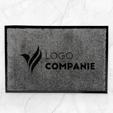 Customised indoor entrance mat with logo - Dark grey