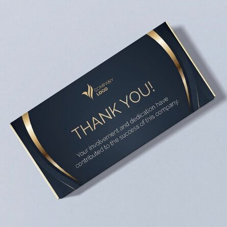Personalised chocolate with logo and text - Greeting cards