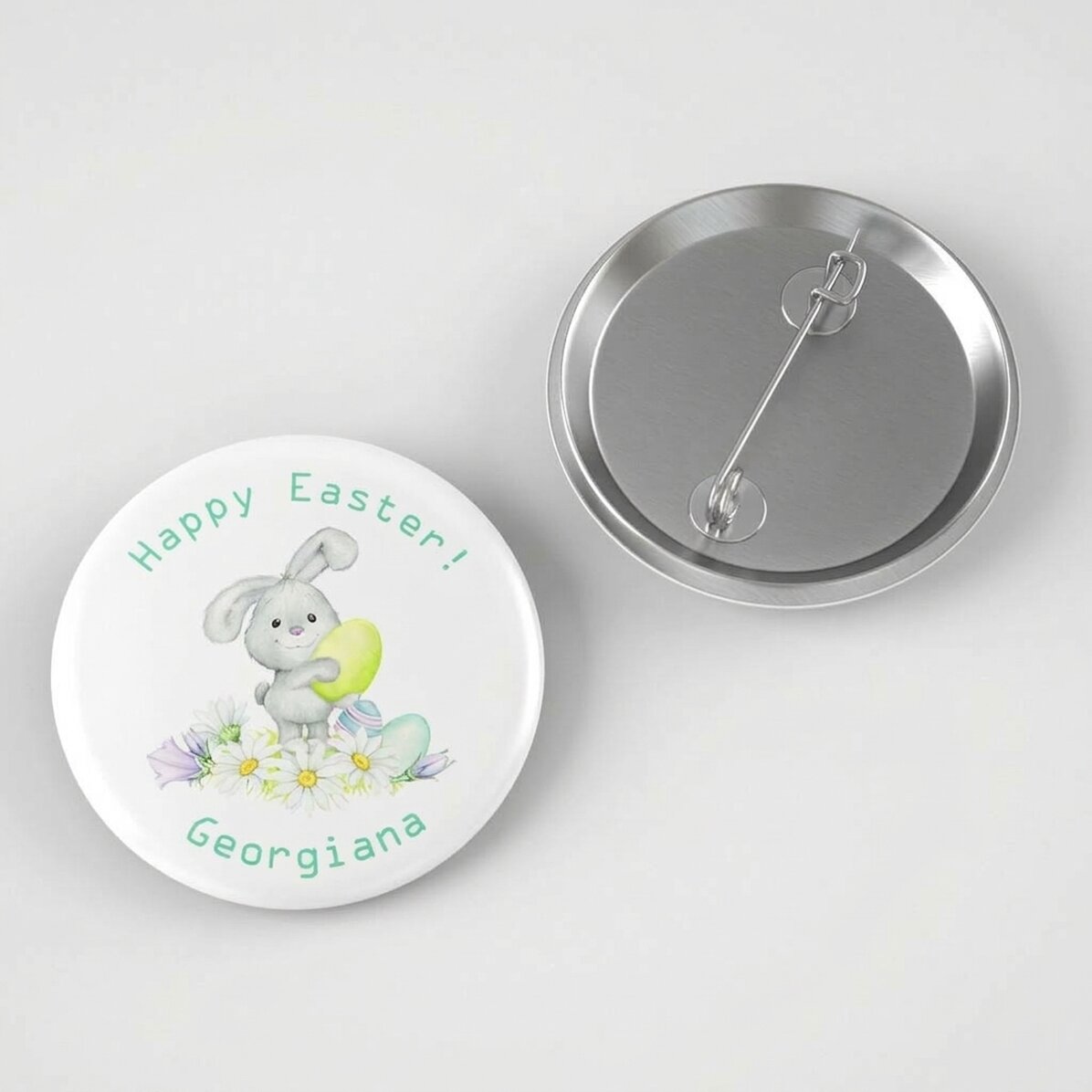 Personalised badge with text - Happy Easter!