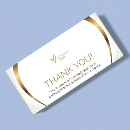 Personalised chocolate with logo and text - Greeting cards (White)