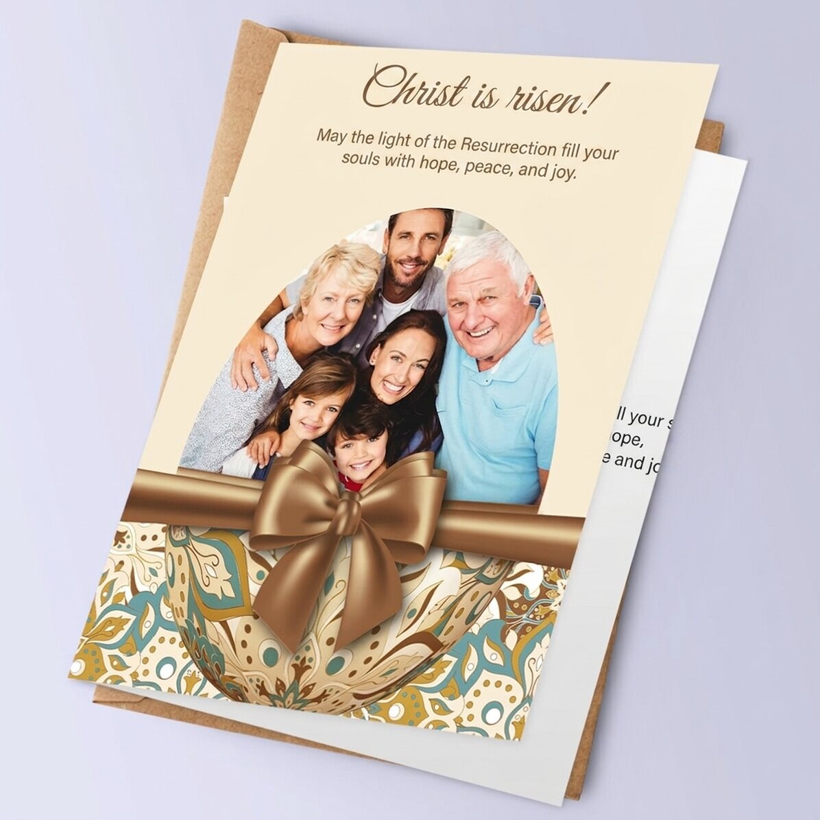Personalised card with text and photo - Happy Easter Day