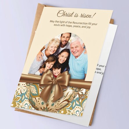 Personalised card with text and photo - Happy Easter Day