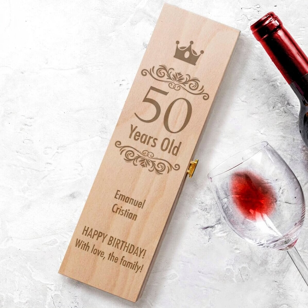 Personalised wine box - Happy Birthday!