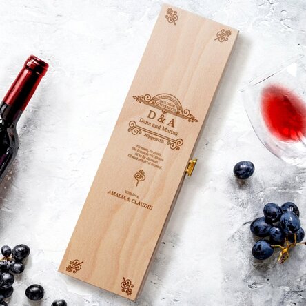 Personalised wine box - Message for godparents