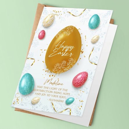 Personalised greeting card with text - Easter Wish