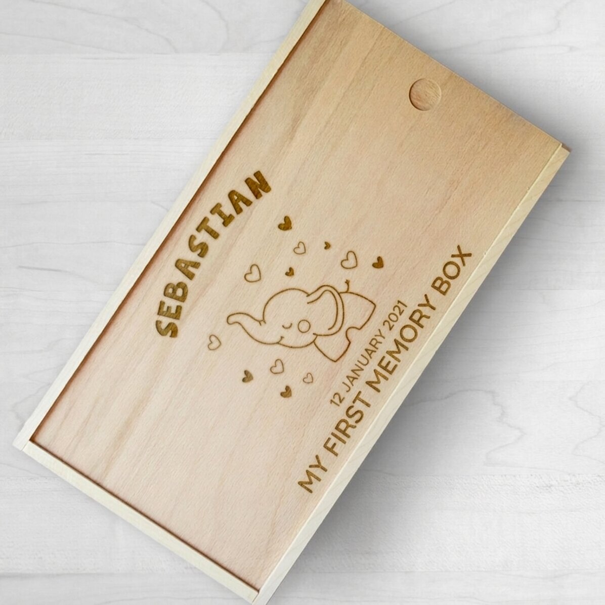 Personalised wooden gift box - Baby