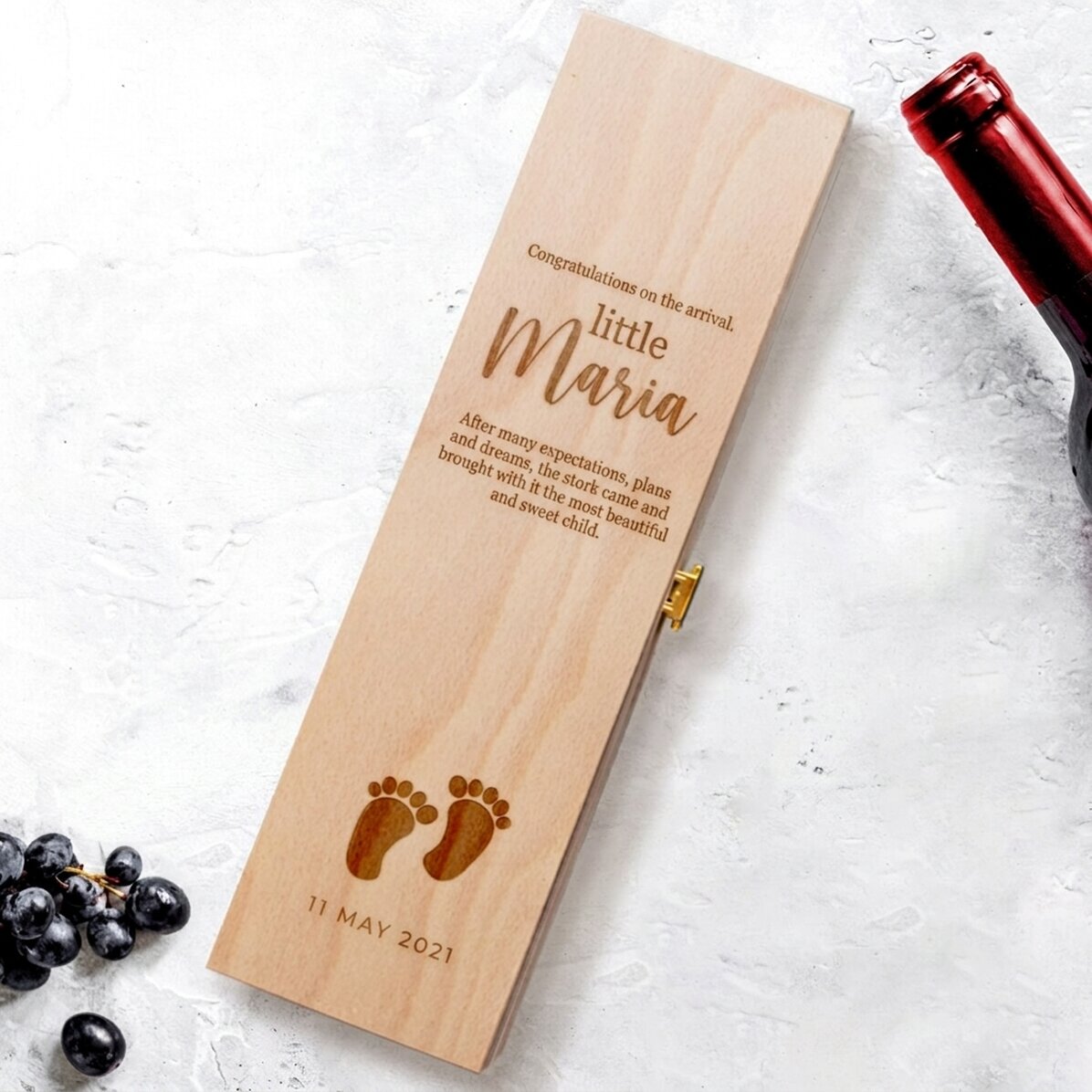 Personalised wine box - The miracle of life