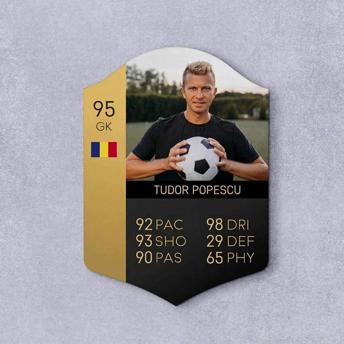 Personalised FIFA card with photo and statistics - Football enthusiast