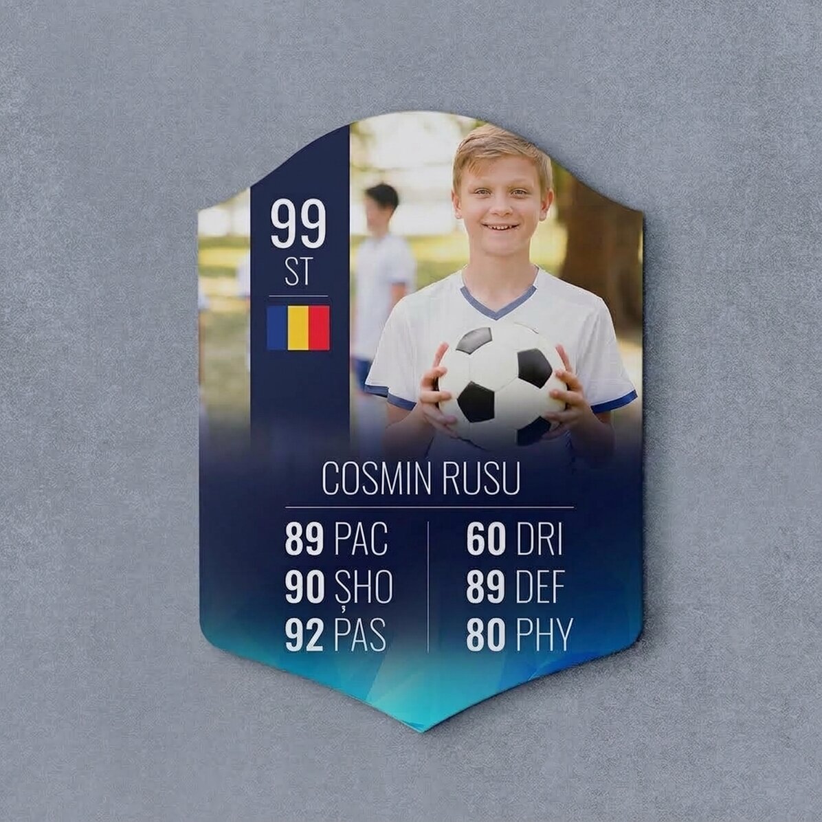 Personalised FIFA card with photo and statistics - Footballer