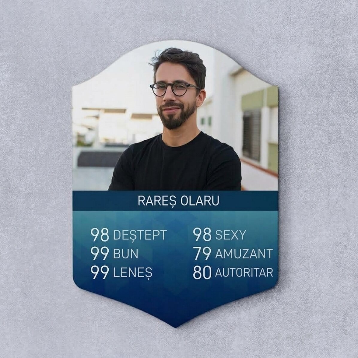Personalised FIFA card with photo and statistics - Person description