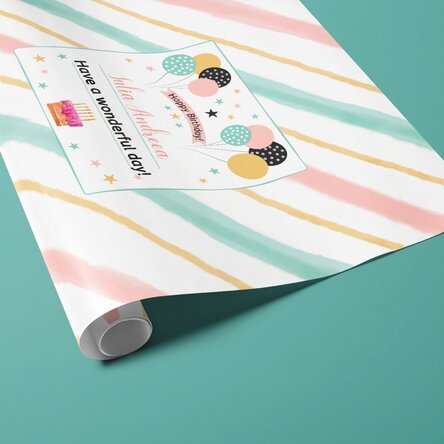 Personalised gift wrapping paper with text - Kids