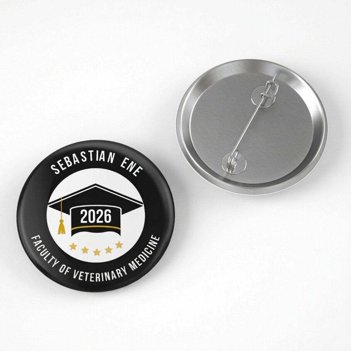 Personalised badge with text - Graduate